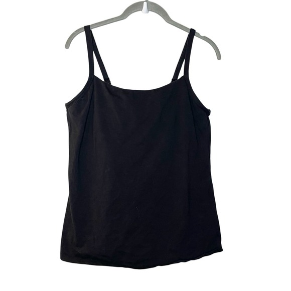 Bravissimo Non Padded Tank Top With Built-In Bra Underwire Cami Solid Black 36G - Picture 1 of 6